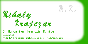 mihaly krajczar business card