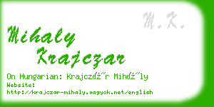 mihaly krajczar business card
